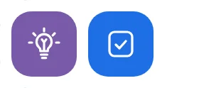 The widget at its smallest size, with icons only.